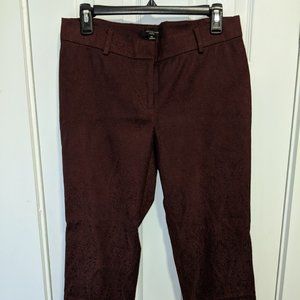Like New Ann Taylor Embossed Maroon Capris